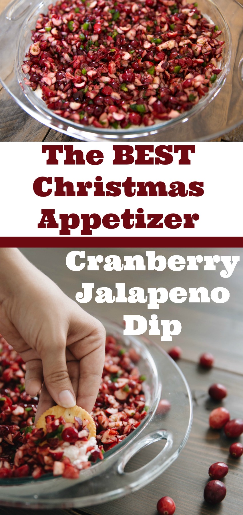 Christmas Appetizer Cranberry Jalapeno Dip Sparrows + Lily