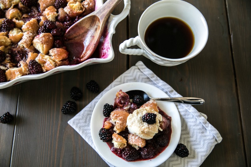 Krispy Kreme Donut Blackberry Cobbler